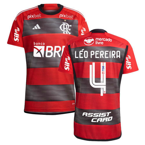 maglia leo pereira 4 flamengo prima 2023-2024 uomo