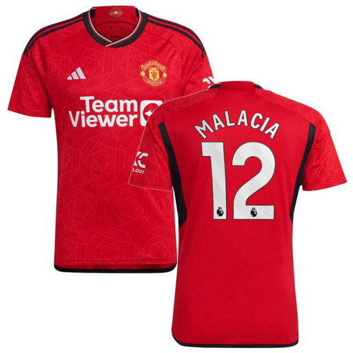 maglia malacia 12 manchester united prima 2023-2024 uomo