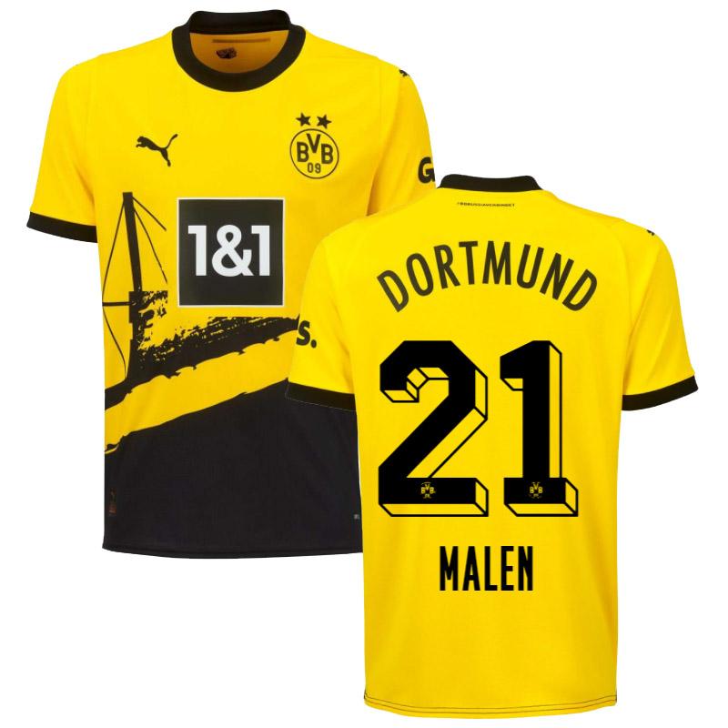 maglia malen 21 borussia dortmund prima 2023-2024 uomo