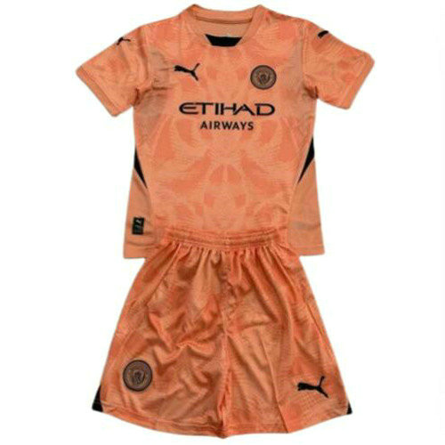 maglia manchester city portiere 2024-2025 arancia bambino