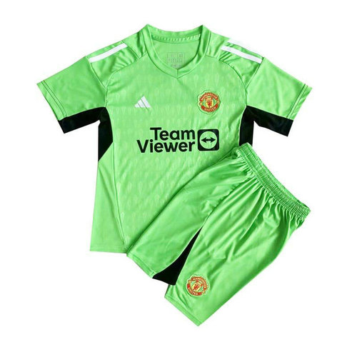 maglia manchester united portiere 2023-2024 verde bambino