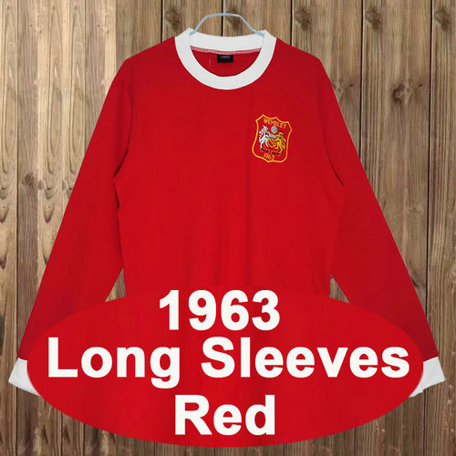 maglia manchester united rosso 1963 manica lunga uomo