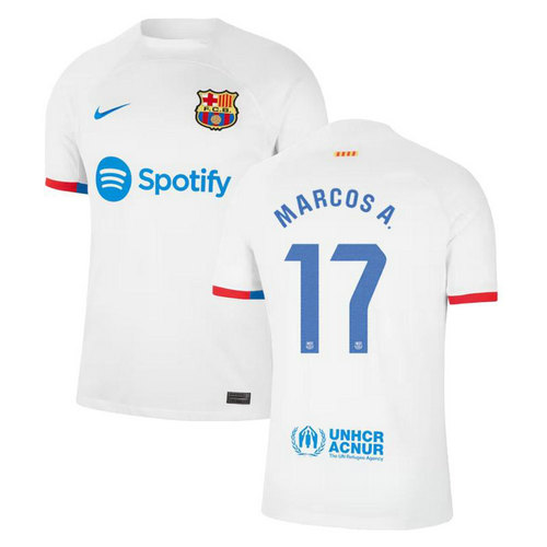 maglia marcos 17 a barcellona seconda 2023-2024 uomo