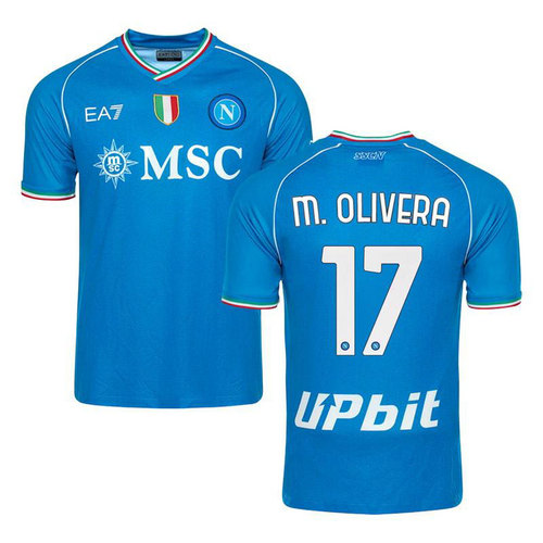 maglia mathias olivera 17 napoli prima 2023-2024 uomo