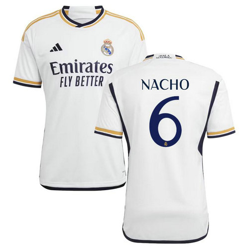 maglia nacho 6 real madrid prima 2023-2024 uomo