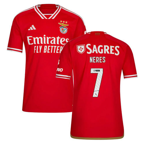 maglia neres 7 sl benfica prima 2023-2024 uomo