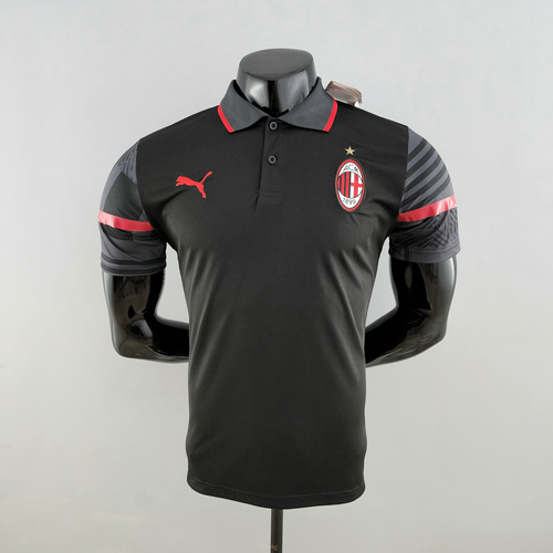 maglia polo ac milan nero 2022-2023 uomo