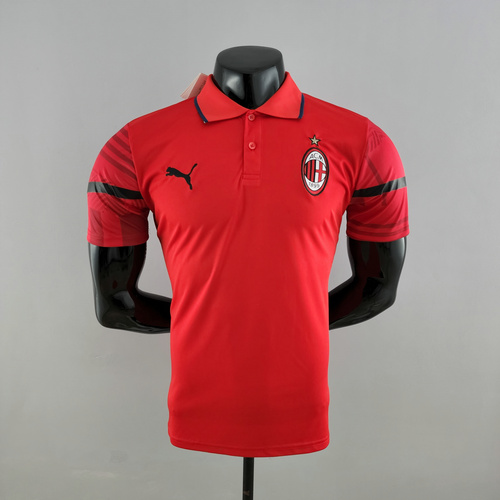 maglia polo ac milan rosso 2022-2023 uomo