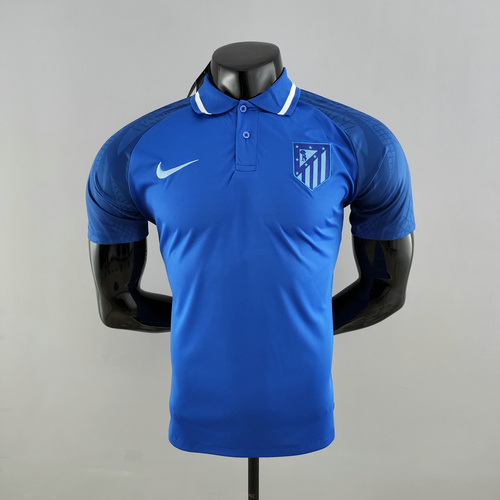 maglia polo atlético madrid blu 2022-2023 uomo