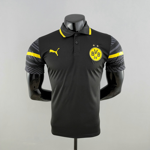 maglia polo borussia dortmund nero 2022-2023 uomo