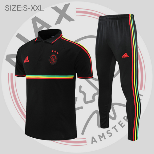 maglia polo calcio ajax 2022-2023 nero uomo