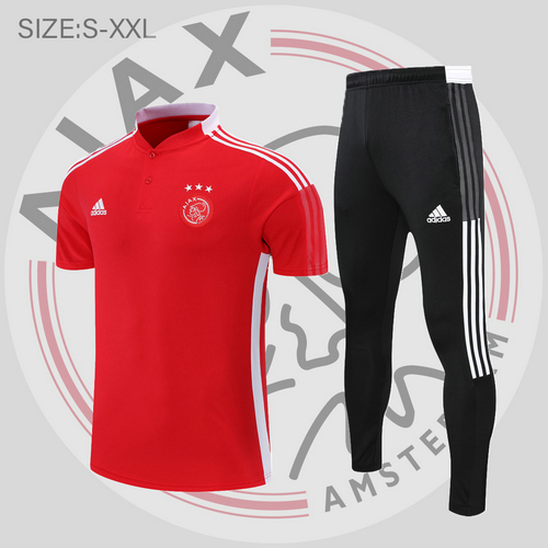 maglia polo calcio ajax 2022-2023 rosso uomo