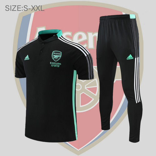 maglia polo calcio arsenal 2022-2023 nero uomo