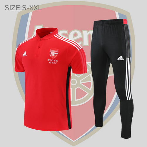 maglia polo calcio arsenal 2022-2023 rosso nero uomo