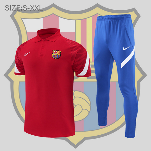 maglia polo calcio barcellona 2022-2023 rosso & blu uomo