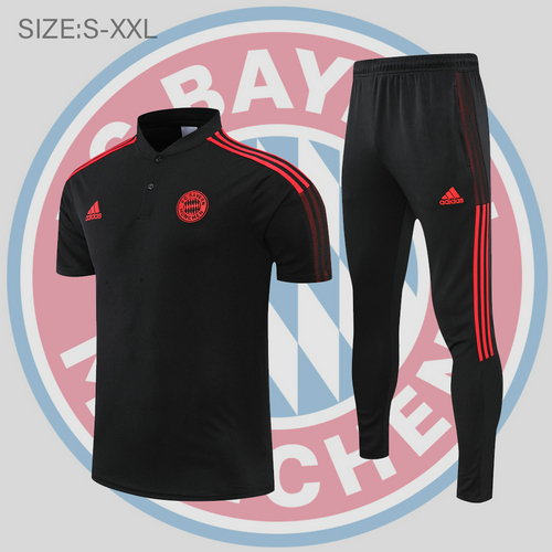 maglia polo calcio bayern münchen 2022-2023 nero uomo