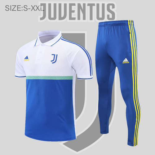 maglia polo calcio juventus 2022-2023 blu e bianco uomo