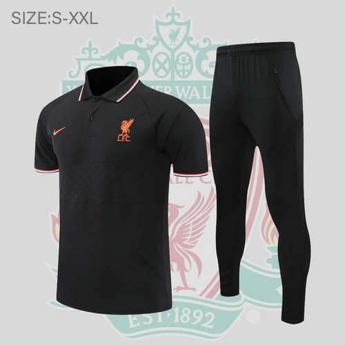 maglia polo calcio liverpool 2022-2023 nero uomo