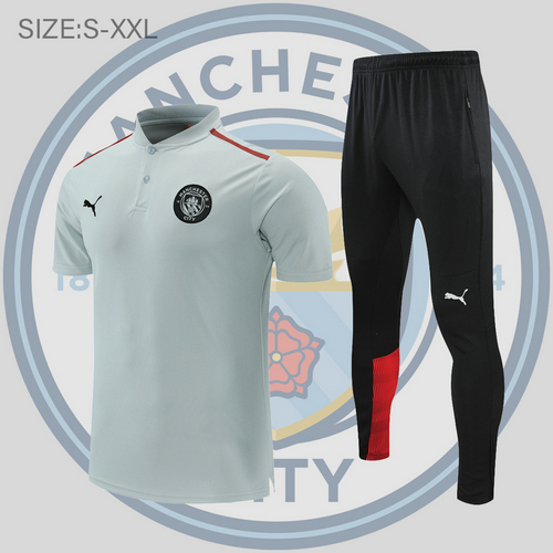 maglia polo calcio manchester city 2022-2023 grigio uomo