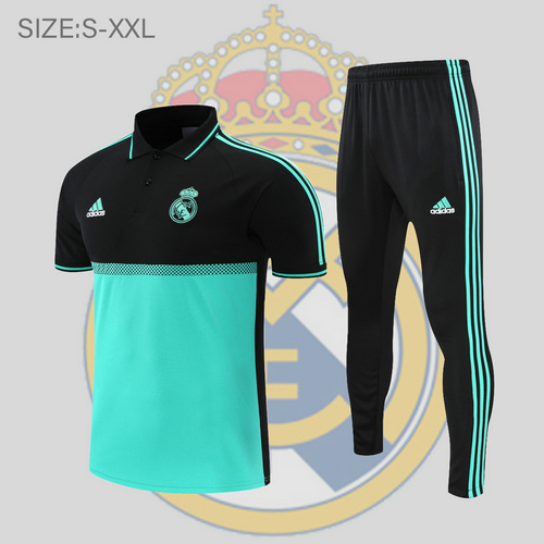 maglia polo calcio real madrid 2022-2023 nero e verde uomo