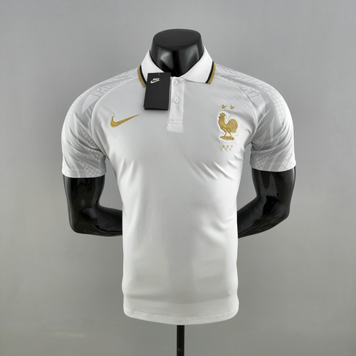 maglia polo francia bianco 2022-2023 uomo