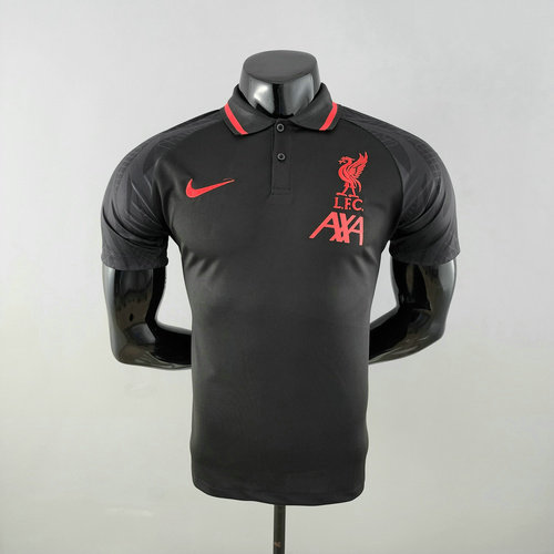 maglia polo liverpool nero 2022-2023 uomo