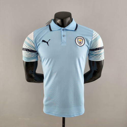 maglia polo manchester city azzurro 2022-2023 uomo