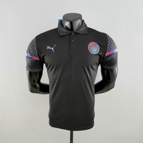 maglia polo manchester city nero 2022-2023 uomo