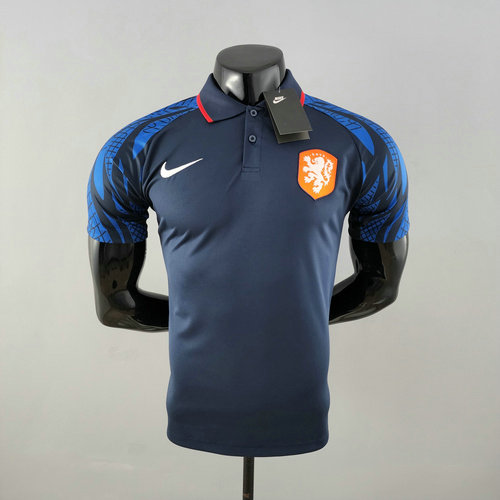 maglia polo olanda blu reale 2022-2023 uomo