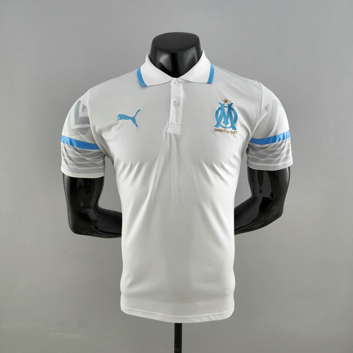 maglia polo olympique marsiglia bianco 2022-2023 uomo