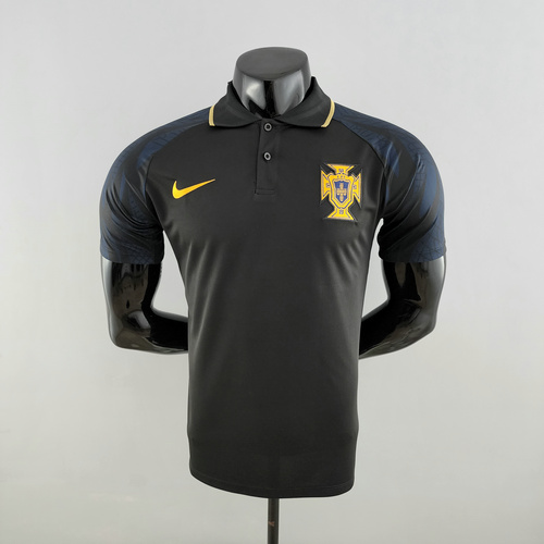 maglia polo portogallo nero 2022-2023 uomo