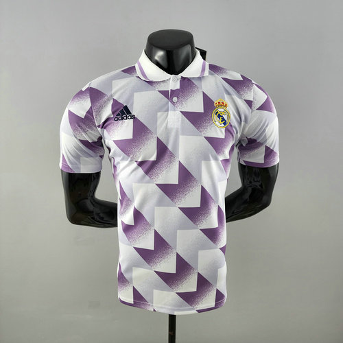 maglia polo real madrid viola e bianco 2022-2023 uomo