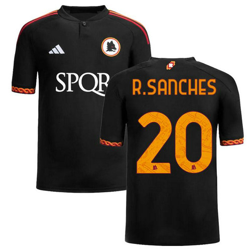 maglia r._sanches 20 as roma terza 2023-2024 uomo