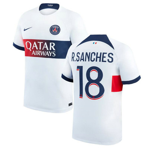 maglia r.sanches 18 paris saint germain seconda 2023-2024 uomo