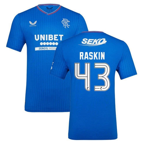 maglia raskin 43 glasgow rangers prima 2023-2024 uomo