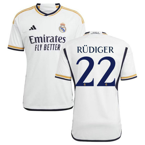 maglia rudiger 22 real madrid prima 2023-2024 uomo