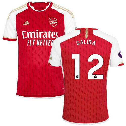 maglia saliba 12 arsenal prima 2023-2024 uomo