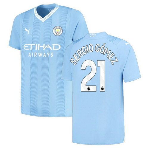 maglia sergio gomez 21 manchester city prima 2023-2024 uomo