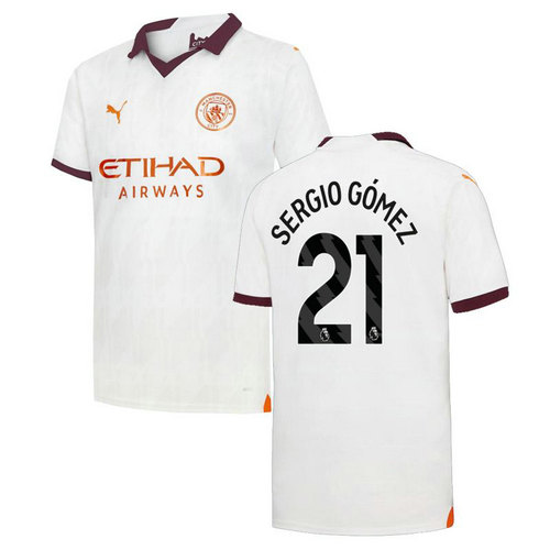 maglia sergio gomez 21 manchester city seconda 2023-2024 uomo