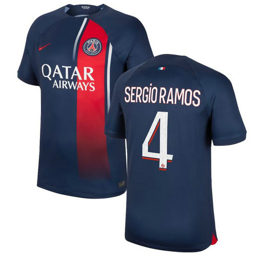 maglia sergio ramos 4 paris saint germain prima 2023-2024 uomo