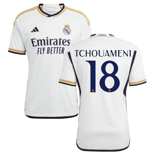 maglia tchouameni 18 real madrid prima 2023-2024 uomo