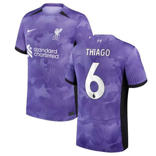 maglia thiago 6 liverpool terza 2023-2024 uomo