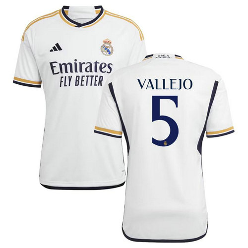 maglia vallejo 5 real madrid prima 2023-2024 uomo