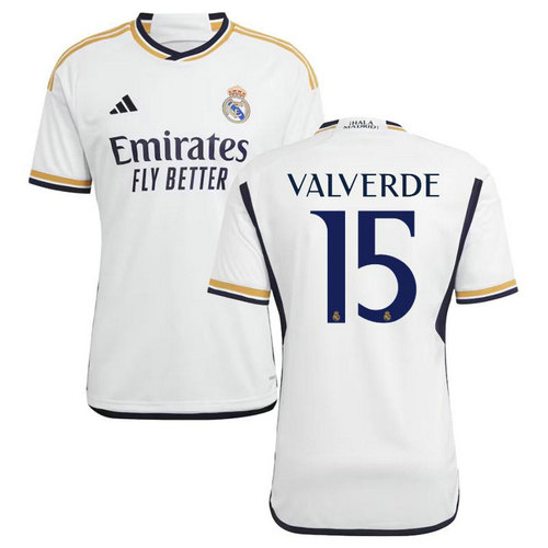 maglia valverde 15 real madrid prima 2023-2024 uomo