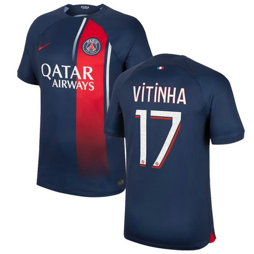 maglia vitinha 17 paris saint germain prima 2023-2024 uomo