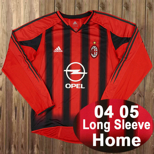 manica lunga maglia ac milan prima 2004 2005 uomo