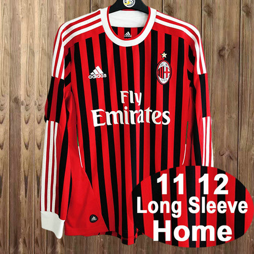 manica lunga maglia ac milan prima 2011 2012 uomo