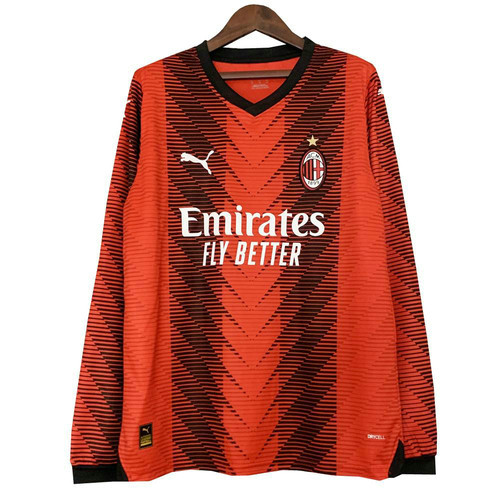 manica lunga maglia ac milan prima 2023-2024 uomo