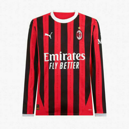 manica lunga maglia ac milan prima 2024-2025 uomo