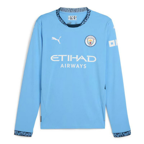 manica lunga maglia manchester city prima 2024-2025 uomo